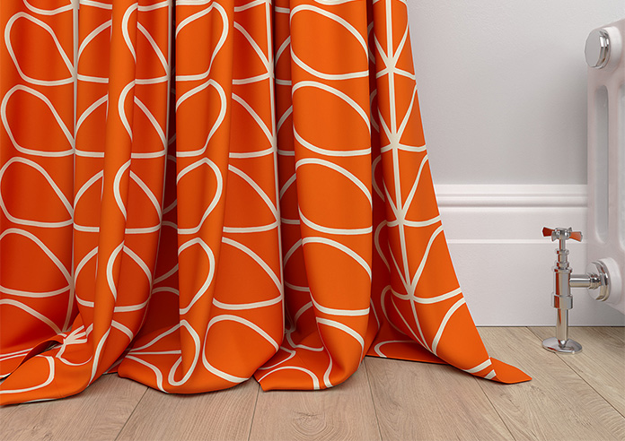 Orla Kiely Jumbo Linear Stem, Persimmon - Made to Measure Curtains - Image 6